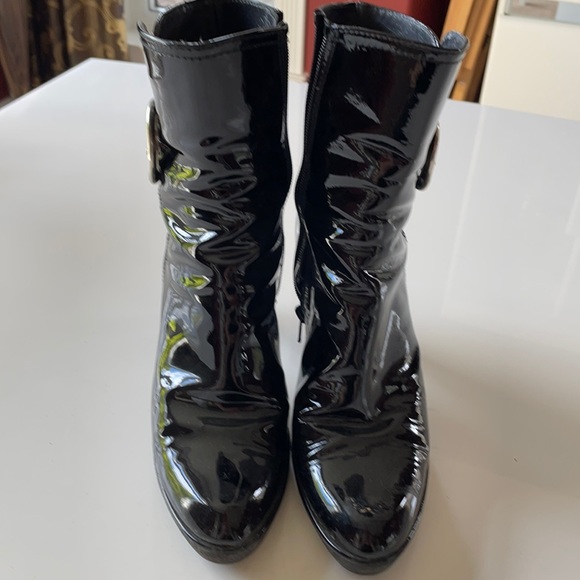 Mr Seymour Size 8 Black Patent Ankle boot - Picture 1 of 2